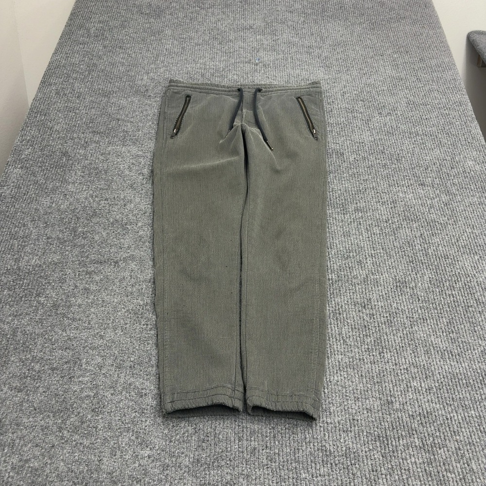 Diesel Pants Mens 29 Green Corduroy Drawstring Zipper Pocket Tapered Streetwear